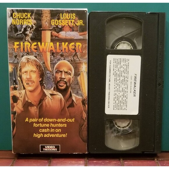 1989 Firewalker VHS Chuck Norris Louis Gossett Jr Action Adventure - Picture 1 of 3